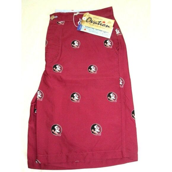 Florida State University Mens Ovation Game Changer Golf Shorts Garnet Bl… - Picture 3 of 4